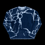 Blue reversible fluffy