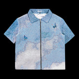 'Flying Skeleton' zip tee