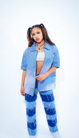 'Flying Skeleton' zip tee