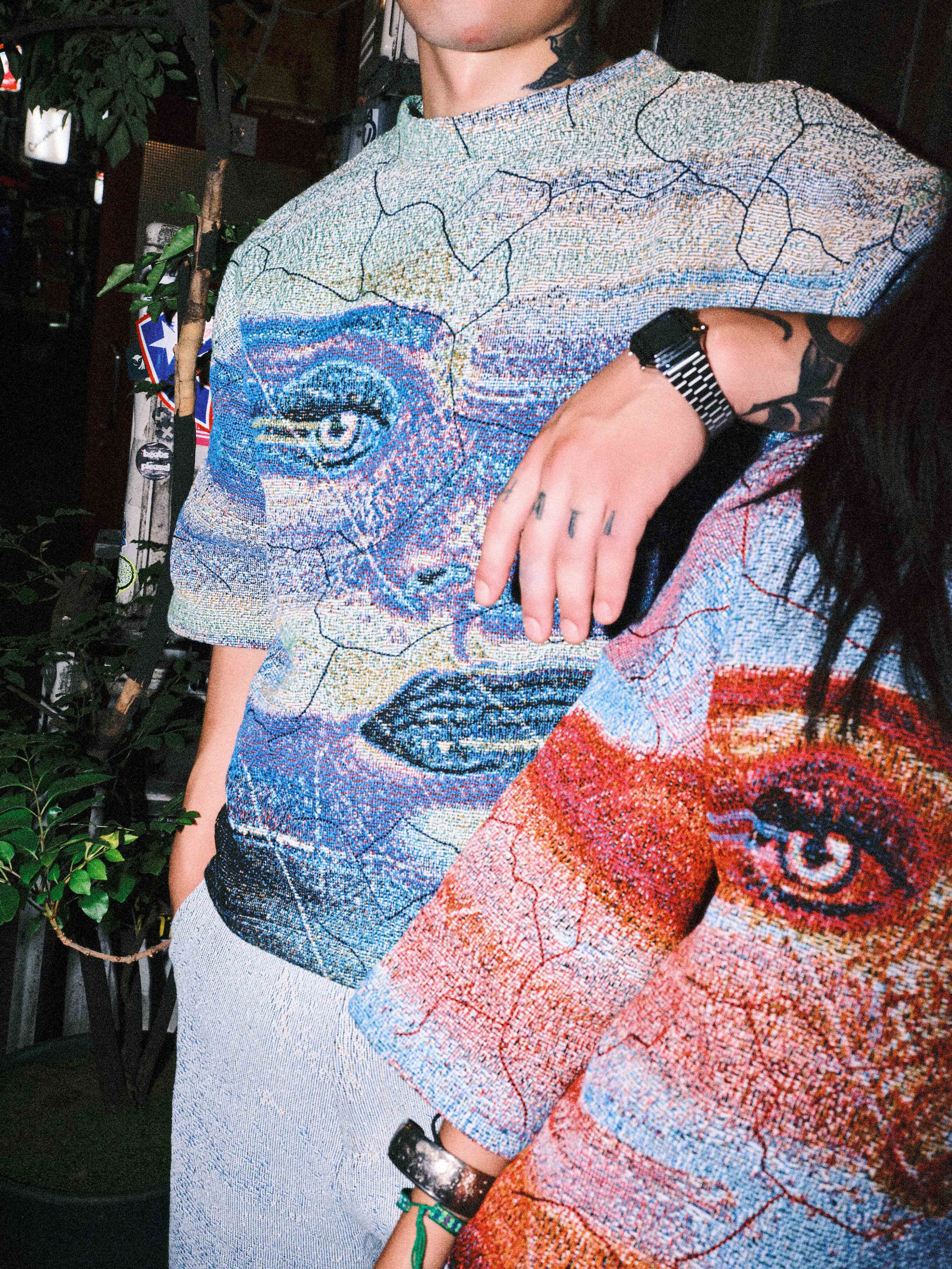 Red tapestry tee
