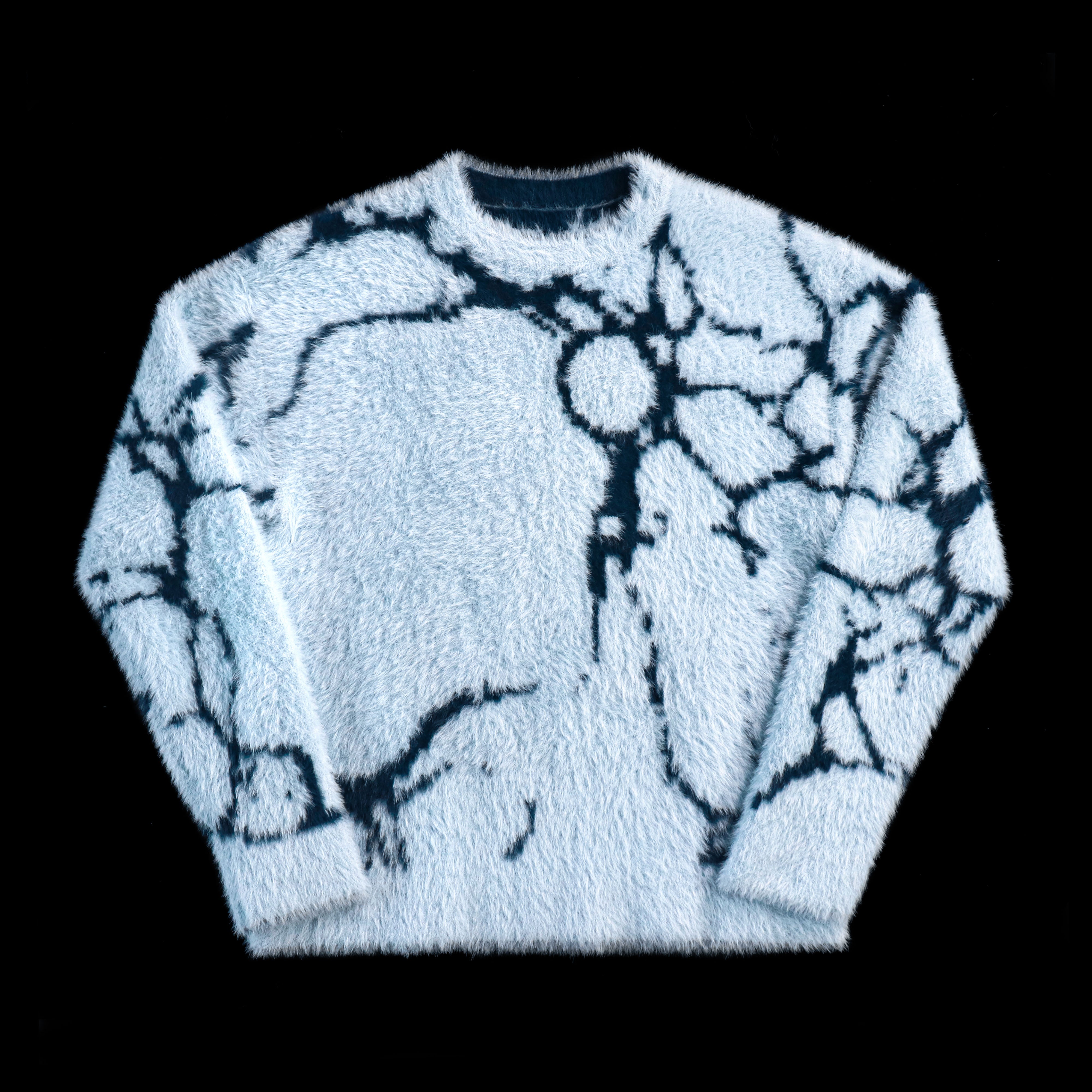Blue reversible fluffy