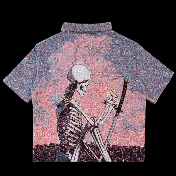 'Skeleton in peace' outfit tapestry